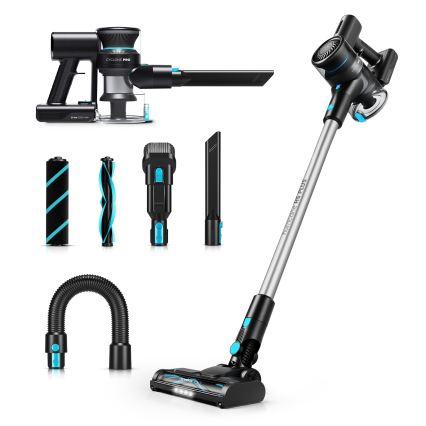 Niceboy ION Hurricane H5 Plus - Ασύρματη ράβδος ηλεκτρικής σκούπας 2 σε 1 140W/2200 mAh μαύρο