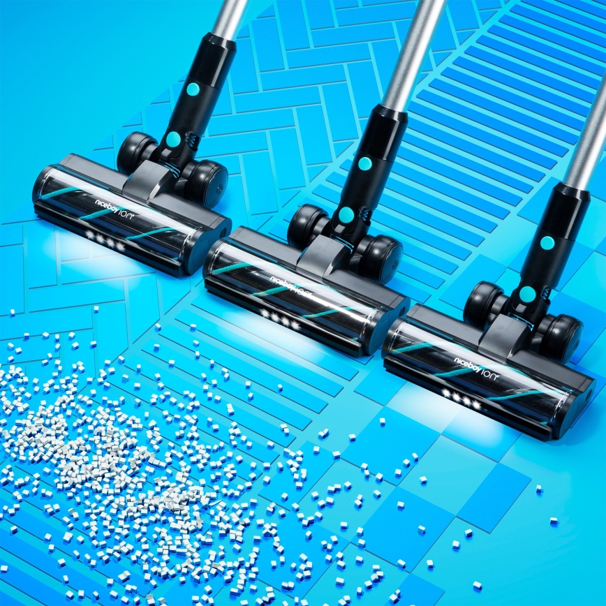 Niceboy ION Hurricane H9 - Εύκαμπτη ασύρματη σκούπα Stick  2σε1 400W/2200 mAh μαύρο