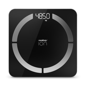 Niceboy ION SmartScale - Έξυπνη ψηφιακή ζυγαριά 3xAAA μαύρο