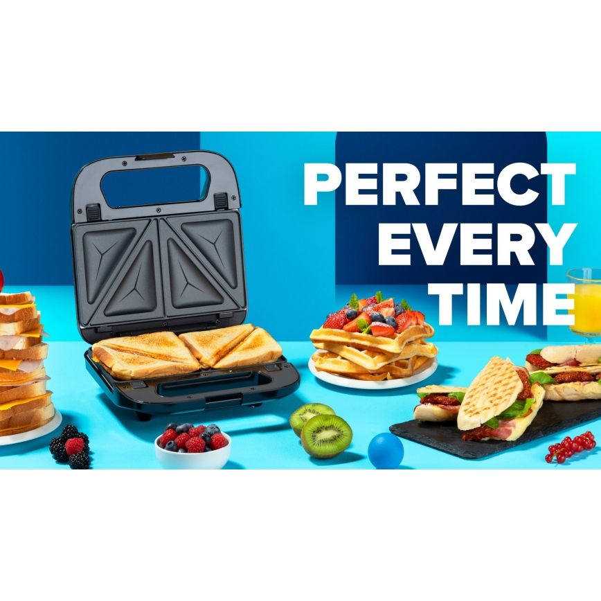 Niceboy ION Snacker S3 - Τοστιέρα 3σε1 750W/230V ανοξείδωτο ατσάλι/μαύρο