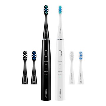 Niceboy ION Sonic Duo Pack - ΣΕΤ 2x Ηχητική οδοντόβουρτσα IPX7 μαύρο + λευκό