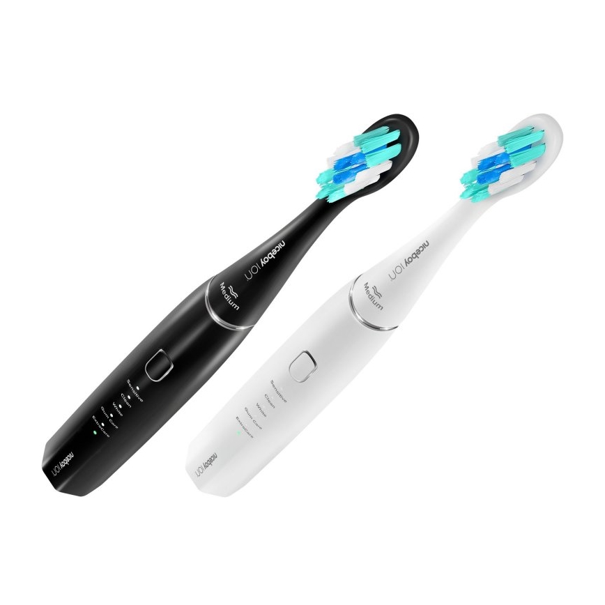 Niceboy ION Sonic Duo Pack - ΣΕΤ 2x Ηχητική οδοντόβουρτσα IPX7 μαύρο + λευκό