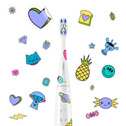 Niceboy ION Sonic Kids - Παιδική ηχητική οδοντόβουρτσα 500 mAh IPX7 λευκό