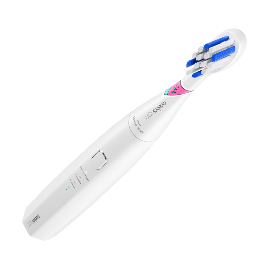 Niceboy ION Sonic Kids - Παιδική οδοντόβουρτσα με ήχο 500 mAh IPX7 λευκό