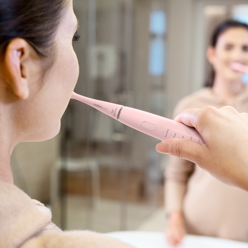 Niceboy ION Sonic - Ηχητική οδοντόβουρτσα IPX7 ροζ