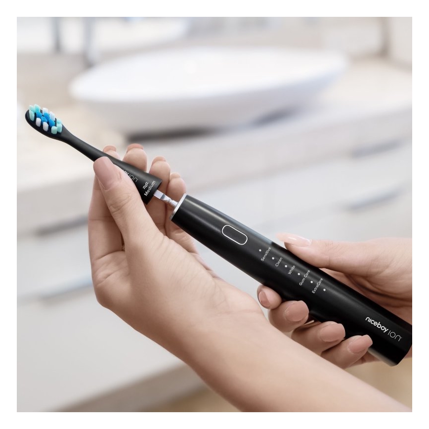 Niceboy ION Sonic - Ηχητική οδοντόβουρτσα 800 mAh IPX7 μαύρο