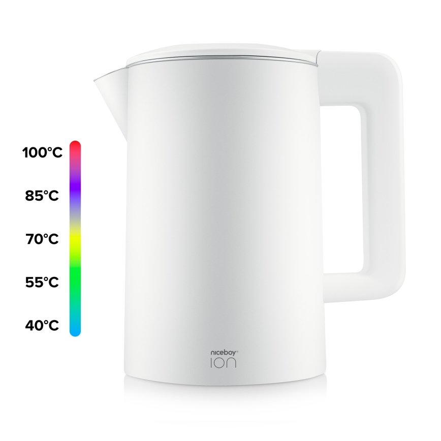 Niceboy ION ThermoKettle TK5 - Βραστήρας με θερμοστάτη 1,7 l 2200W/230V λευκό