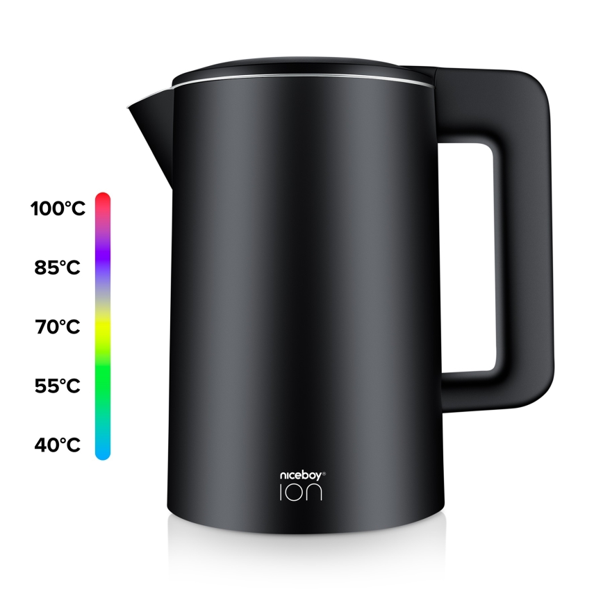 Niceboy ION ThermoKettle TK5 - Βραστήρας με θερμοστάτη 1,7 l 2200W/230V μαύρο