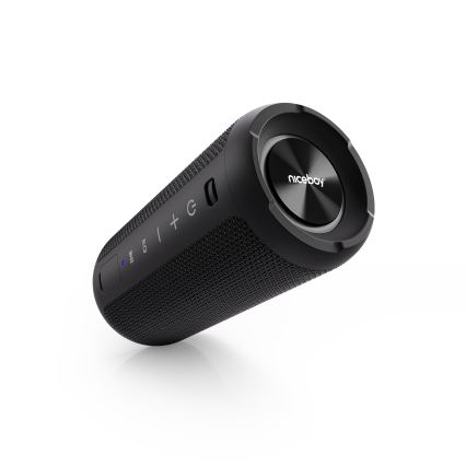 Niceboy Orion - LED Ασύρματο ηχείο με μικρόφωνο 24W/2200 mAh IPX7 μαύρο