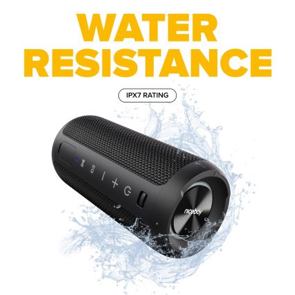 Niceboy Orion - LED Ασύρματο ηχείο με μικρόφωνο 24W/2200 mAh IPX7 μαύρο