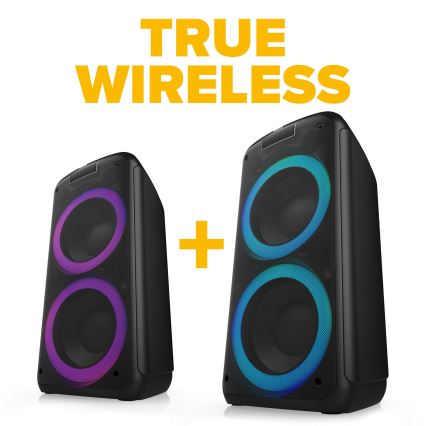 Niceboy PARTY Boss 2 - Ασύρματο ηχείο LED με μικρόφωνο και λειτουργία powerbank 200W/4500 mAh + τηλεχειριστήριο