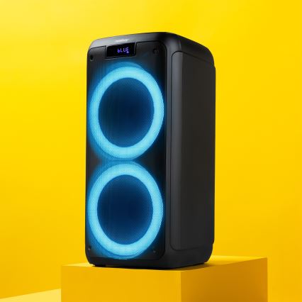 Niceboy PARTY Boss 2 - LED Ασύρματο ηχείο με μικρόφωνο και power bank λειτουργία 200W/4500 mAh + τηλεχειριστήριο