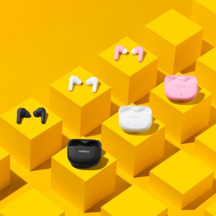 Niceboy Pins 4 - Ασύρματα ακουστικά με ANC 400 mAh + 2x 50 mAh IPX4 λευκό