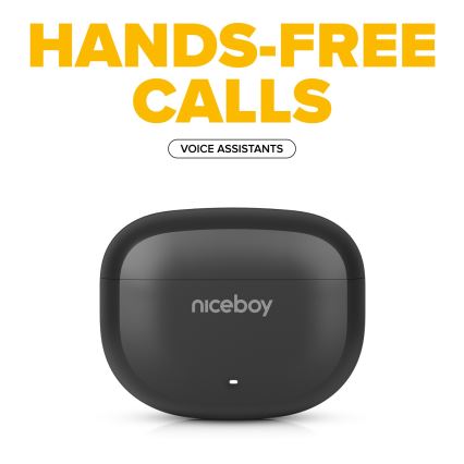 Niceboy Pins 4 - Ασύρματα ακουστικά με ANC 400 mAh + 2x 50 mAh IPX4 μαύρο