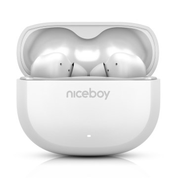 Niceboy Pins 4 - Ασύρματα ακουστικά με ANC 400 mAh + 2x 50 mAh IPX4 λευκό