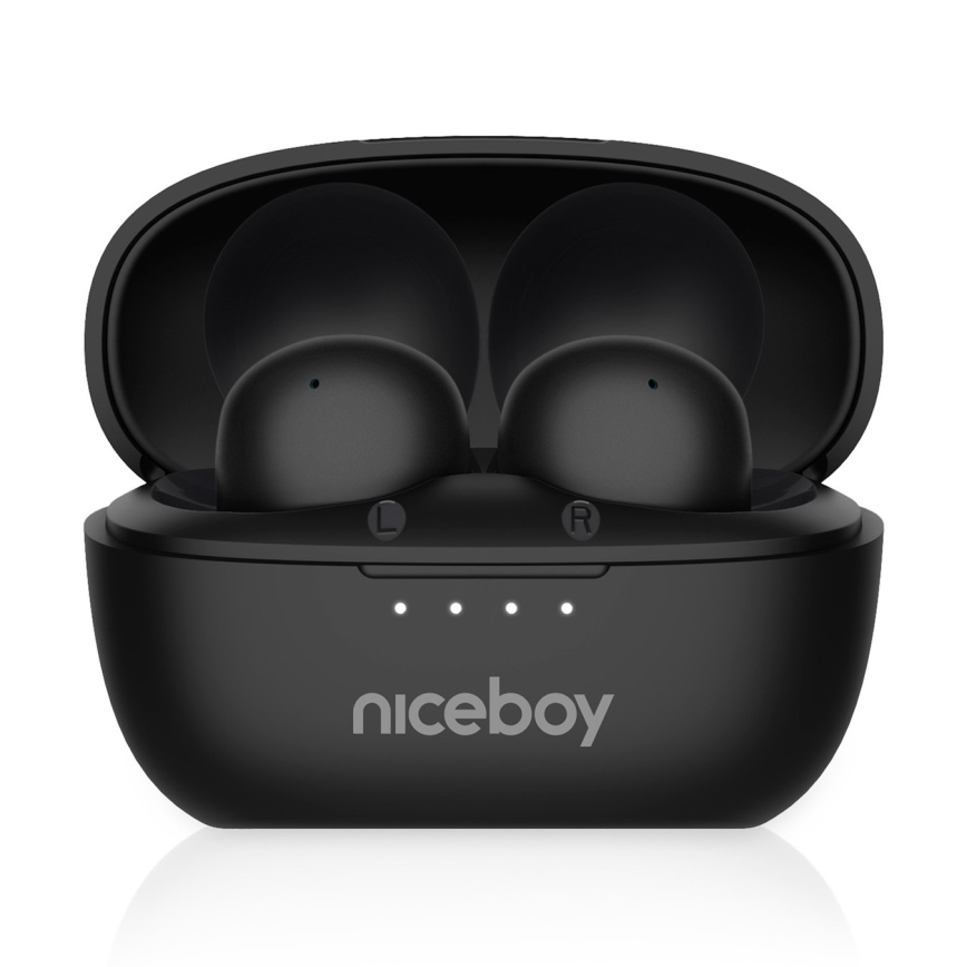 Niceboy Podsie 4 POP - Ασύρματα ακουστικά 400 mAh + 2x 40 mAh IPX4 μαύρο