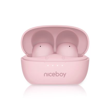 Niceboy Podsie 4 POP - Ασύρματα ακουστικά 400 mAh + 2x 40 mAh IPX4 ροζ