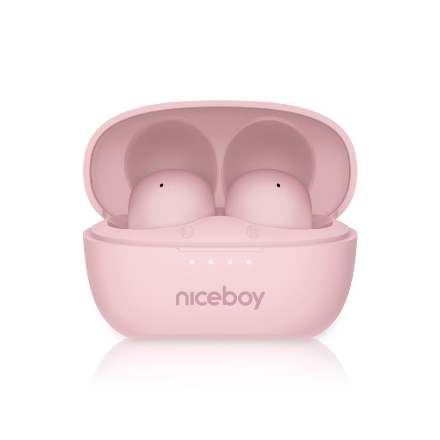 Niceboy Podsie 4 POP - Ασύρματα ακουστικά 400 mAh + 2x 40 mAh IPX4 ροζ