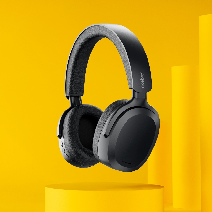 Niceboy Sora - Ασύρματα ακουστικά με μικρόφωνο 250 mAh IPX4 μαύρο