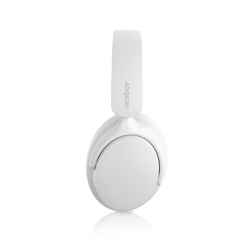 Niceboy Stellar - Ασύρματα ακουστικά με μικρόφωνο και ANC 400 mAh IPX4 λευκό