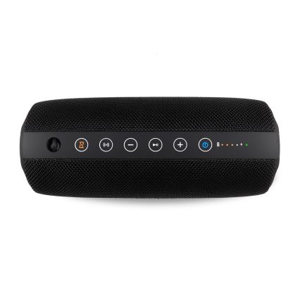 Niceboy Titan 4 - LED Ασύρματο ηχείο με μικρόφωνο και power bank λειτουργία 50W/4000 mAh IPX7 μαύρο