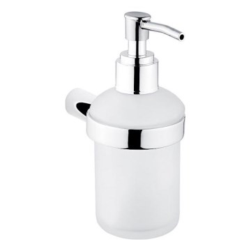 NIMCO BR 11031C-26 - Ντισπένσερ υγρού σαπουνιού τοίχου BORMO 180 mm ματ Γυαλί/γυαλιστερό χρώμιο