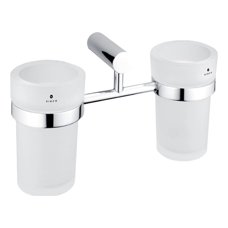NIMCO BR 11058DW-26 - Επιτοίχια βάση για οδοντόβουρτσες BORMO ματ γυαλί/γυαλιστερό χρώμιο