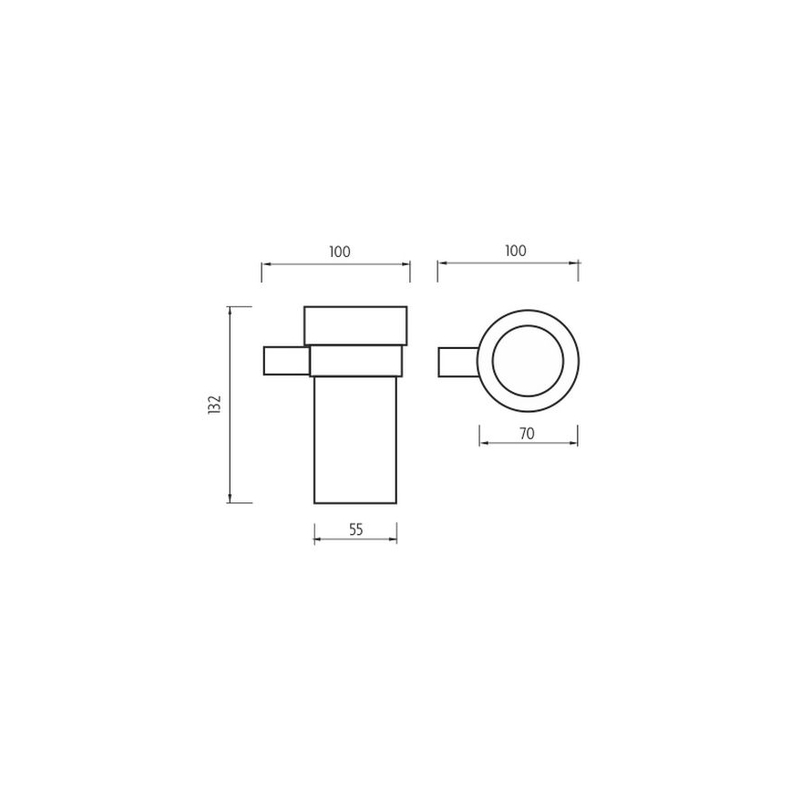 NIMCO BR 11058W-26 - ποτηροθήκη μπάνιου BORMO ματ Γυαλί/γυαλιστερό χρώμιο