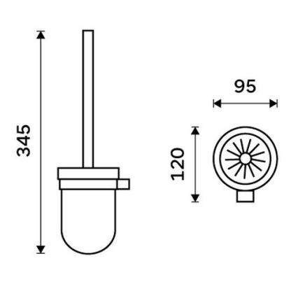 NIMCO BR 11094KU-26 - Πιγκάλ μπάνιου BORMO λευκό/γυαλιστερό χρώμιο