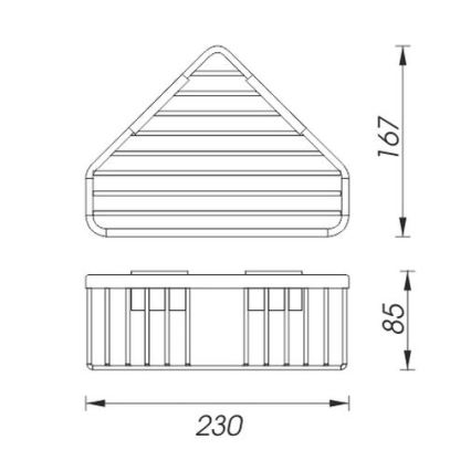 NIMCO Ki 14003-26 - Σπογγοθήκη Επιτοίχια KIBO γυαλιστερό χρώμιο