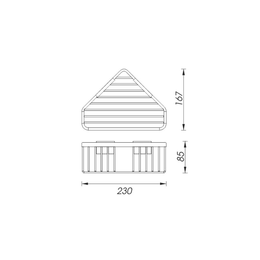 NIMCO Ki 14003-26 - Σπογγοθήκη Επιτοίχια KIBO γυαλιστερό χρώμιο