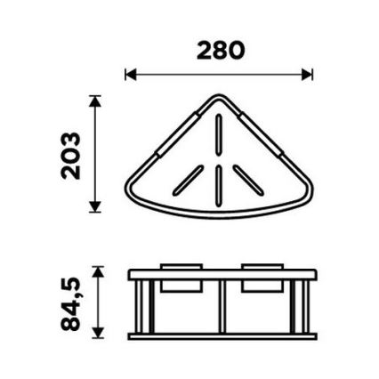 NIMCO Ki 14008-B-26 - Σπογγοθήκη Επιτοίχια KIBO γυαλιστερό χρώμιο