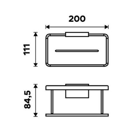 NIMCO Ki-14015-B-90 - Σπογγοθήκη Επιτοίχια KIBO ματ μαύρο/λευκό