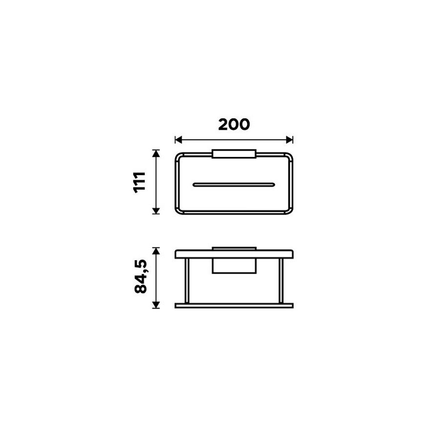 NIMCO Ki-14015-B-90 - Σπογγοθήκη Επιτοίχια KIBO ματ μαύρο/λευκό