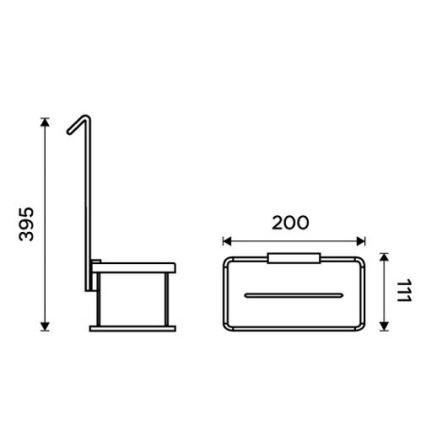 NIMCO Ki 14015H-B-26 - Σπογγοθήκη Επιτοίχια KIBO γυαλιστερό χρώμιο