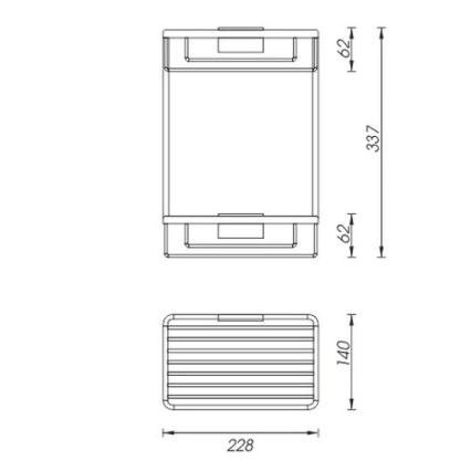 NIMCO Ki 14017D-26 - Ράφι Μπάνιου 2 Θέσεων KIBO γυαλιστερό χρώμιο
