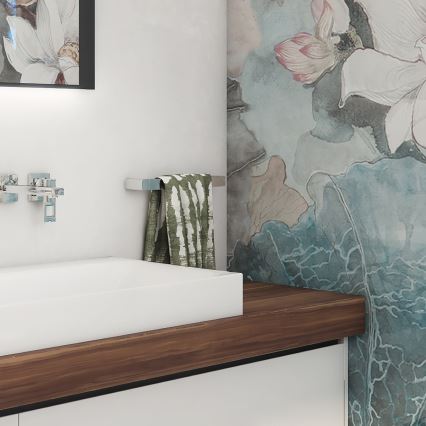 NIMCO MA 29046-26 - Επιτοίχια πετσετοθήκη MAYA 46 cm γυαλιστερό χρώμιο