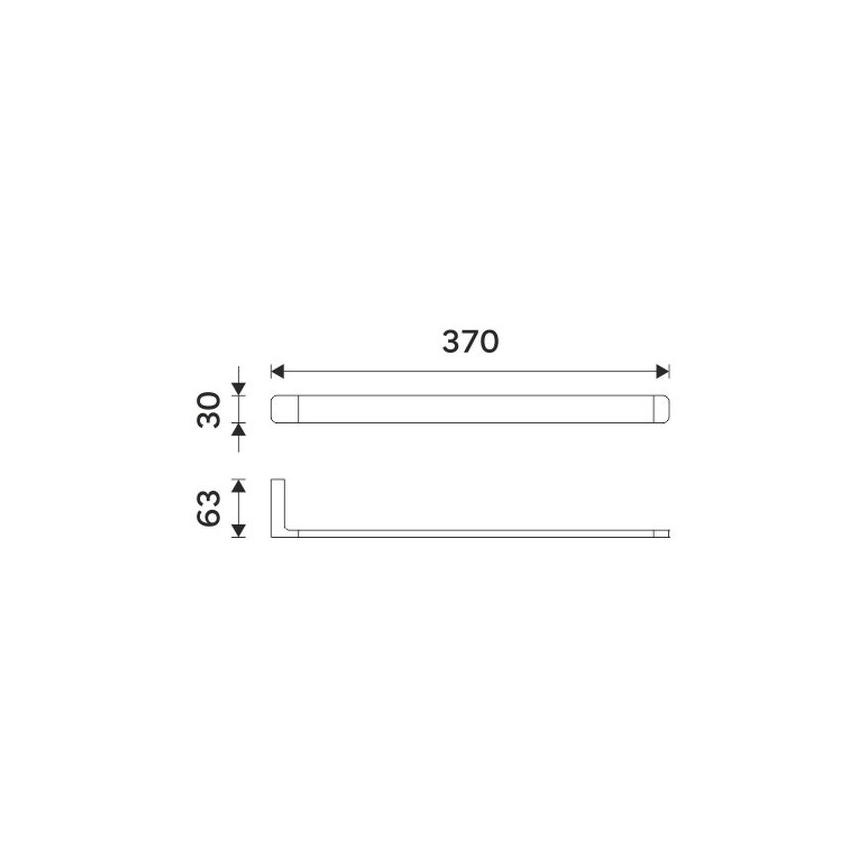 NIMCO MA 29097-26 - Επιτοίχια πετσετοθήκη MAYA 37 cm γυαλιστερό χρώμιο