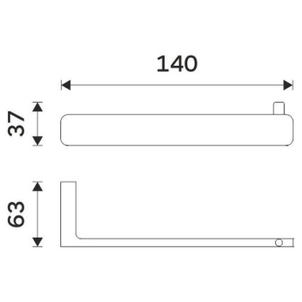 NIMCO MAC 29055-90 - Βάση για χαρτί υγείας MAYA ματ μαύρο