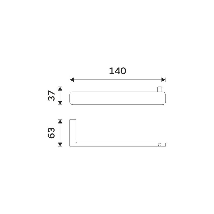 NIMCO MAC 29055-90 - Βάση για χαρτί υγείας MAYA ματ μαύρο