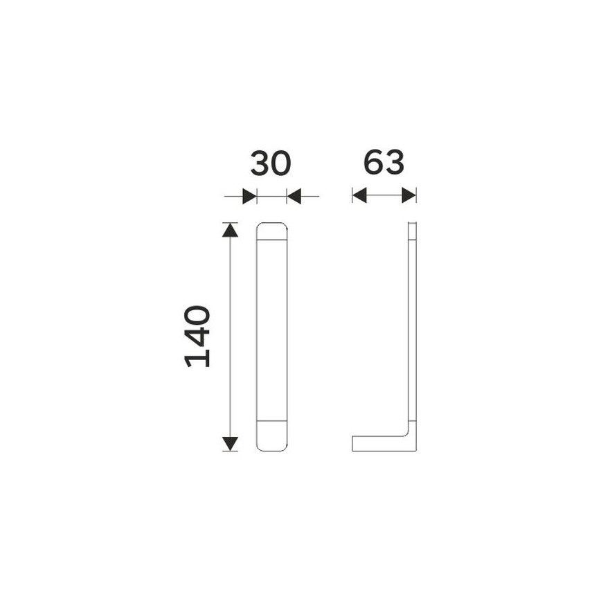 NIMCO MAC 29055R-90 - Χαρτοθήκη MAYA ματ μαύρο