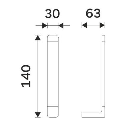 NIMCO MAC 29055R-90 - Χαρτοθήκη MAYA ματ μαύρο