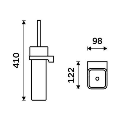 NIMCO MAC 29094K-90 - Πιγκάλ μπάνιου MAYA λευκό/ματ μαύρο