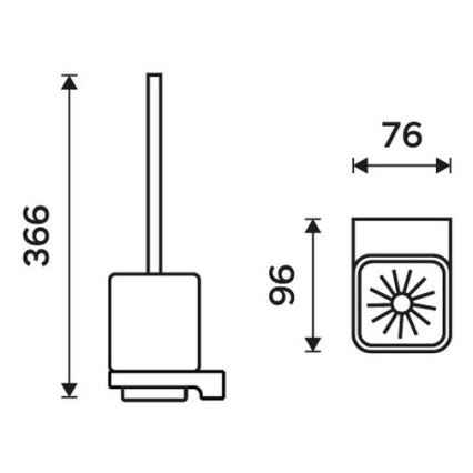 NIMCO MAC 29094KN-90 - Πιγκάλ μπάνιου MAYA λευκό/ματ μαύρο