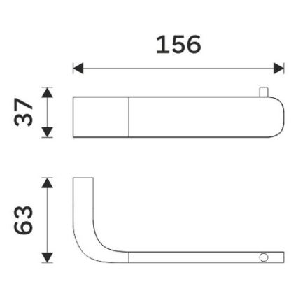 NIMCO NK 30055-26 - Χαρτοθήκη NIKAU γυαλιστερό χρώμιο