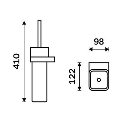 NIMCO NK 30094K-26 - Πιγκάλ μπάνιου NIKAU λευκό/γυαλιστερό χρώμιο