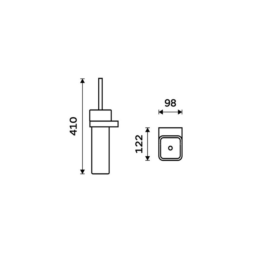 NIMCO NK 30094K-26 - Πιγκάλ μπάνιου NIKAU λευκό/γυαλιστερό χρώμιο