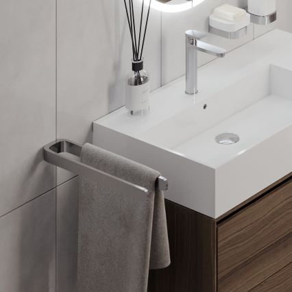 NIMCO NK 30098-26 - Επιτοίχια πετσετοθήκη NIKAU 39 cm γυαλιστερό χρώμιο