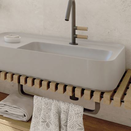 NIMCO NKC 30035-90 - Επιτοίχια πετσετοθήκη NIKAU 39 cm ματ μαύρο