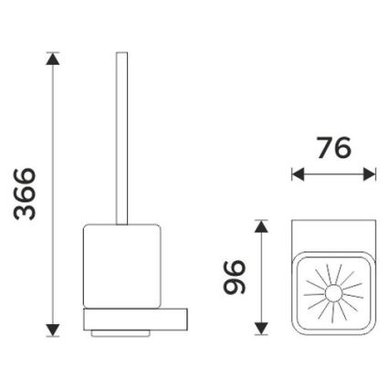 NIMCO NKC 30094KN-90 - Πιγκάλ μπάνιου NIKAU λευκό/ματ μαύρο